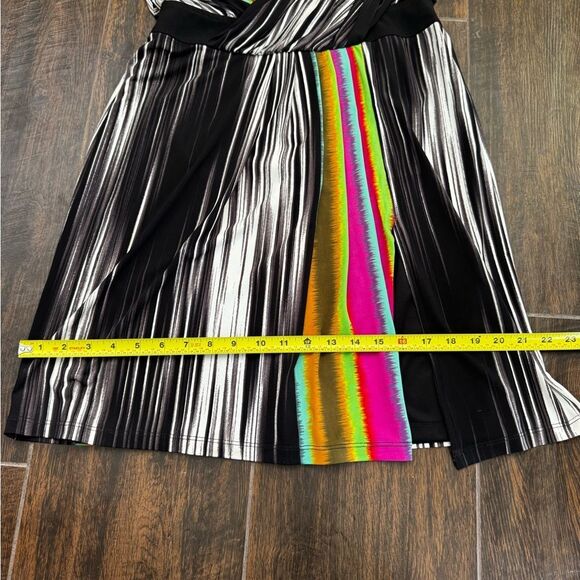 Maggy London Rainbow Surplice Midi Dress - Picture 13 of 16